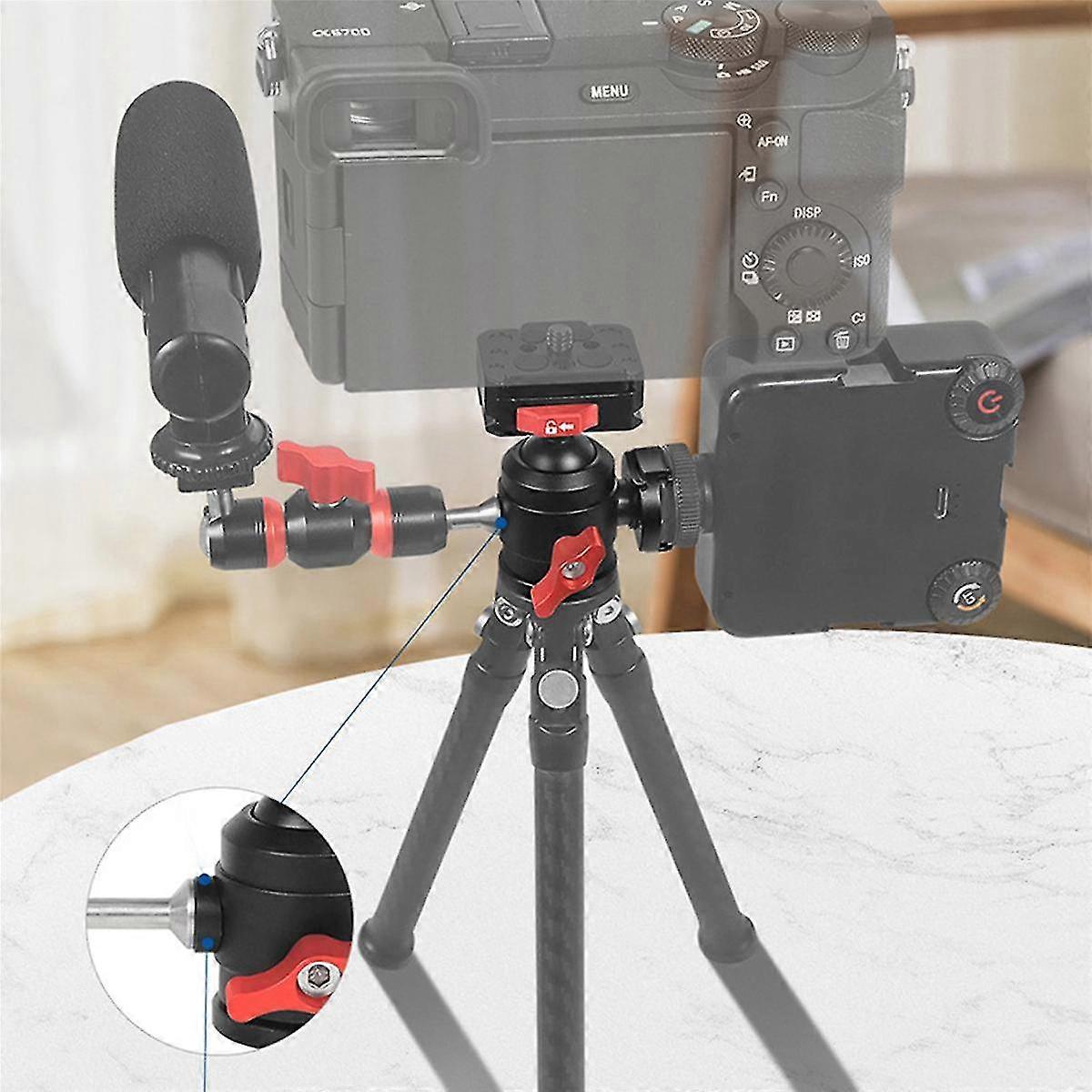 Universal Slr Photography Quick-release Quick-install 1/4 Spherical Head Rotating 360 Panoramic Cam