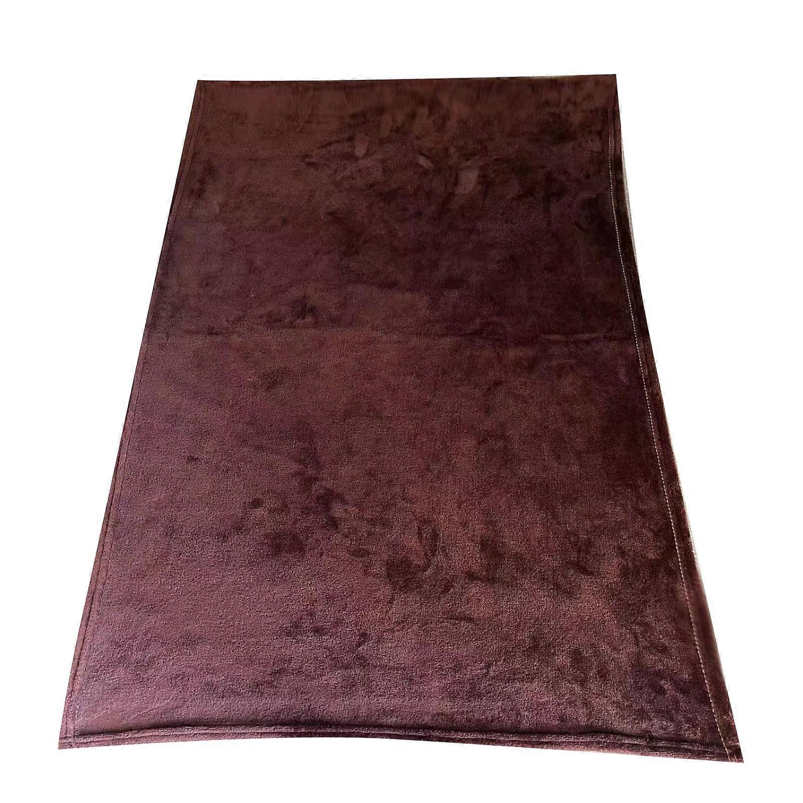 Coffee Super Soft Warm Solid Warm Fleece Blanket Throw Rug Sofa Bedding