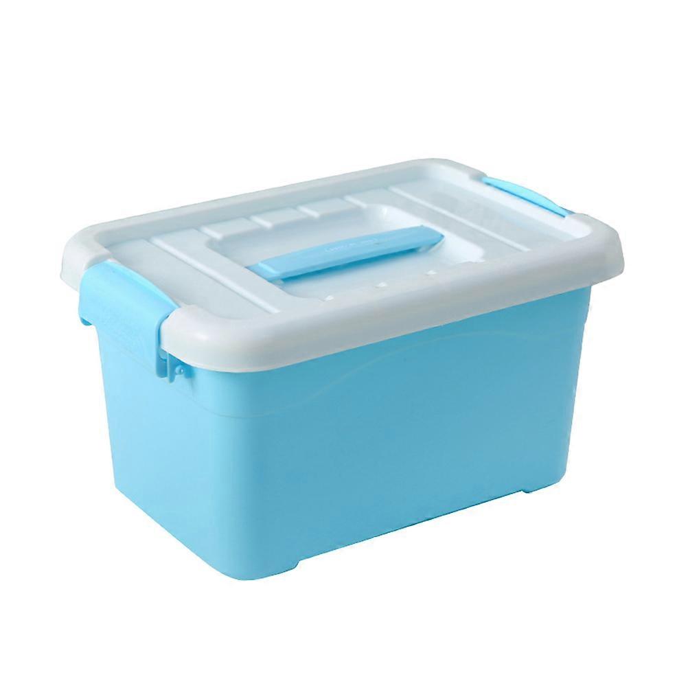 Candy Color Portable Storage Box with Lid Plastic Cosmetics Container Household Storage Bins (Small Size) (Random Color)