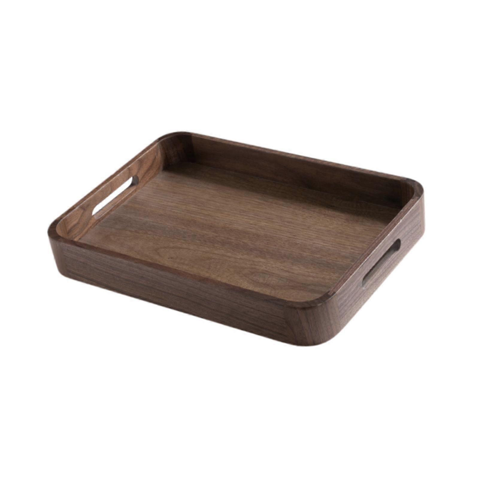 Wooden Serving Tray Tableware Coffee Table Tray for Bread Food Fruit Kitchen L