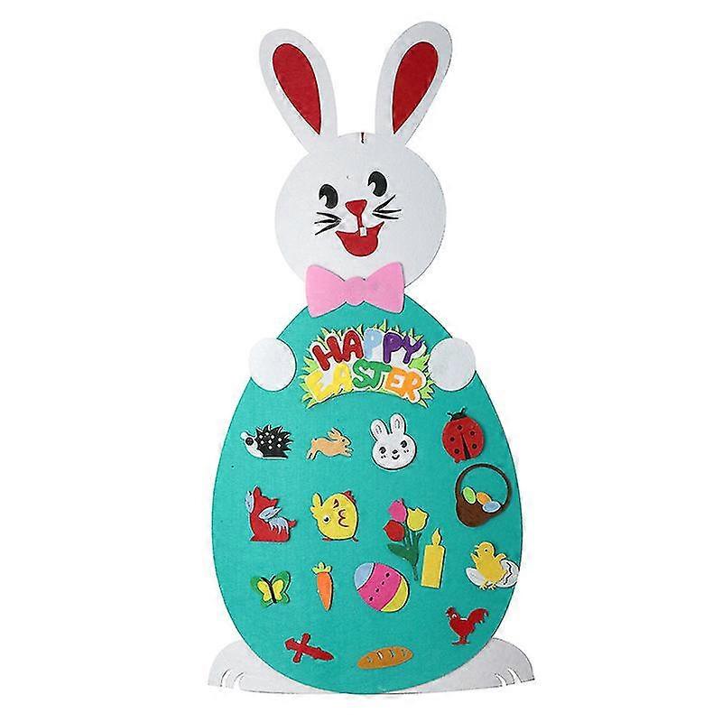 DIY Felt Rabbit Set with Detachable Ornaments for Home Door