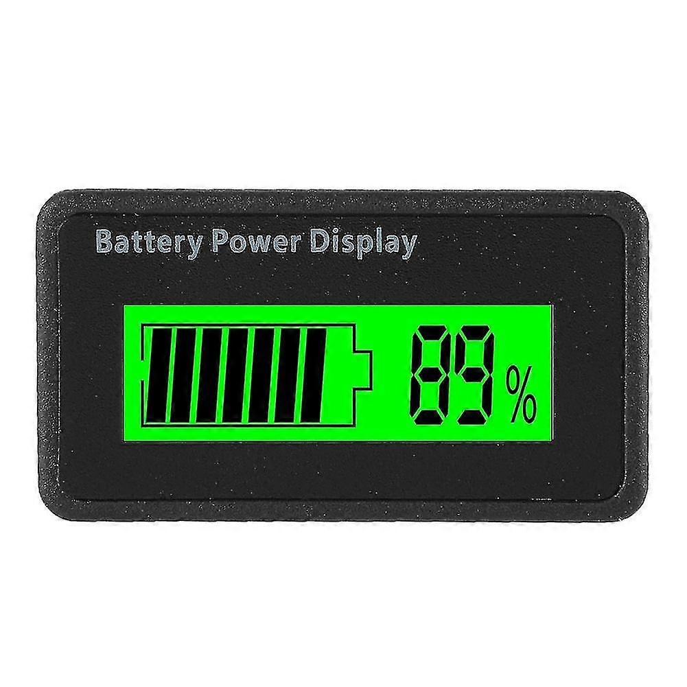 Capacity Indicator Voltmeter 12-48v W/blue/green/white Backlit, Waterproof Lcd, Reverse Buckle Mount, Easy Install