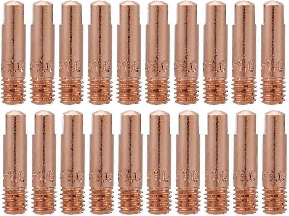 Cisea 20Pcs Welding Copper Contact Tip Tip for 15AK MIG(1.0) Welding Torch Consumables