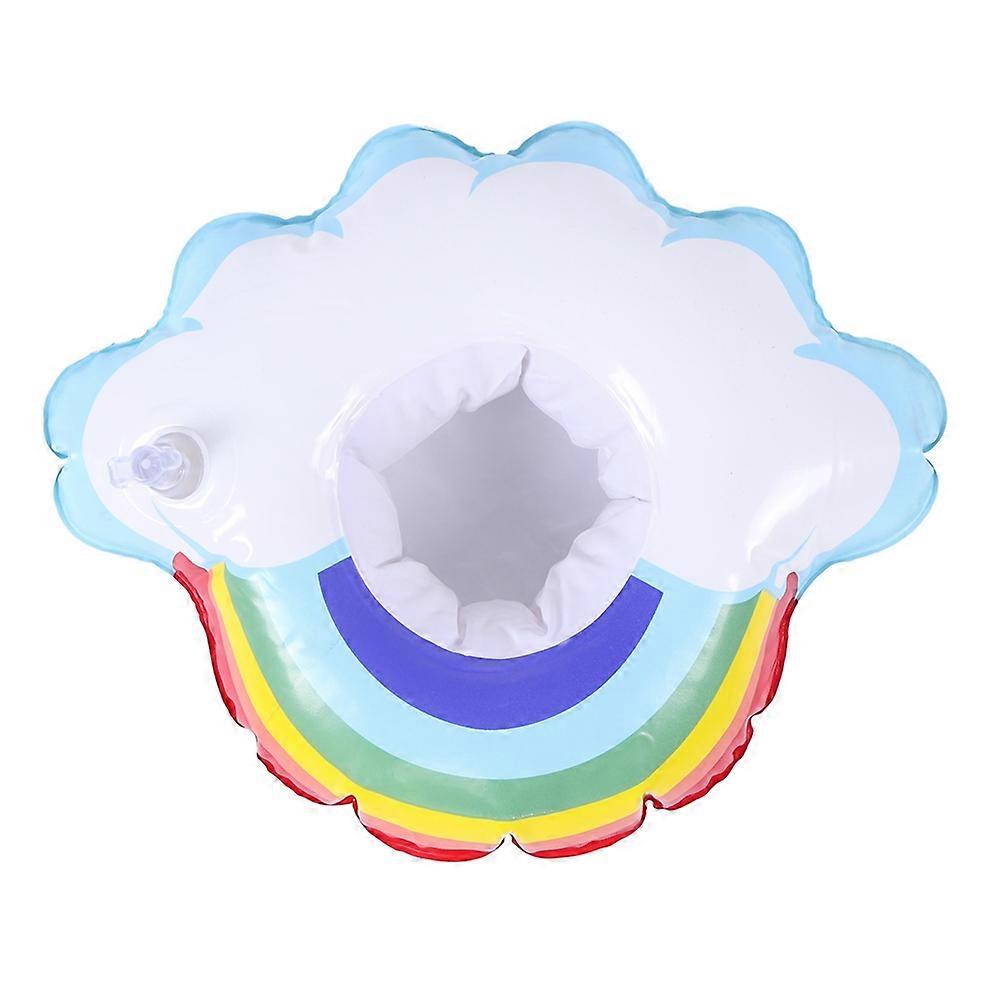 Rainbow Cloud Inflatable Cup Holder Summer Floating Pool Drink Coasters