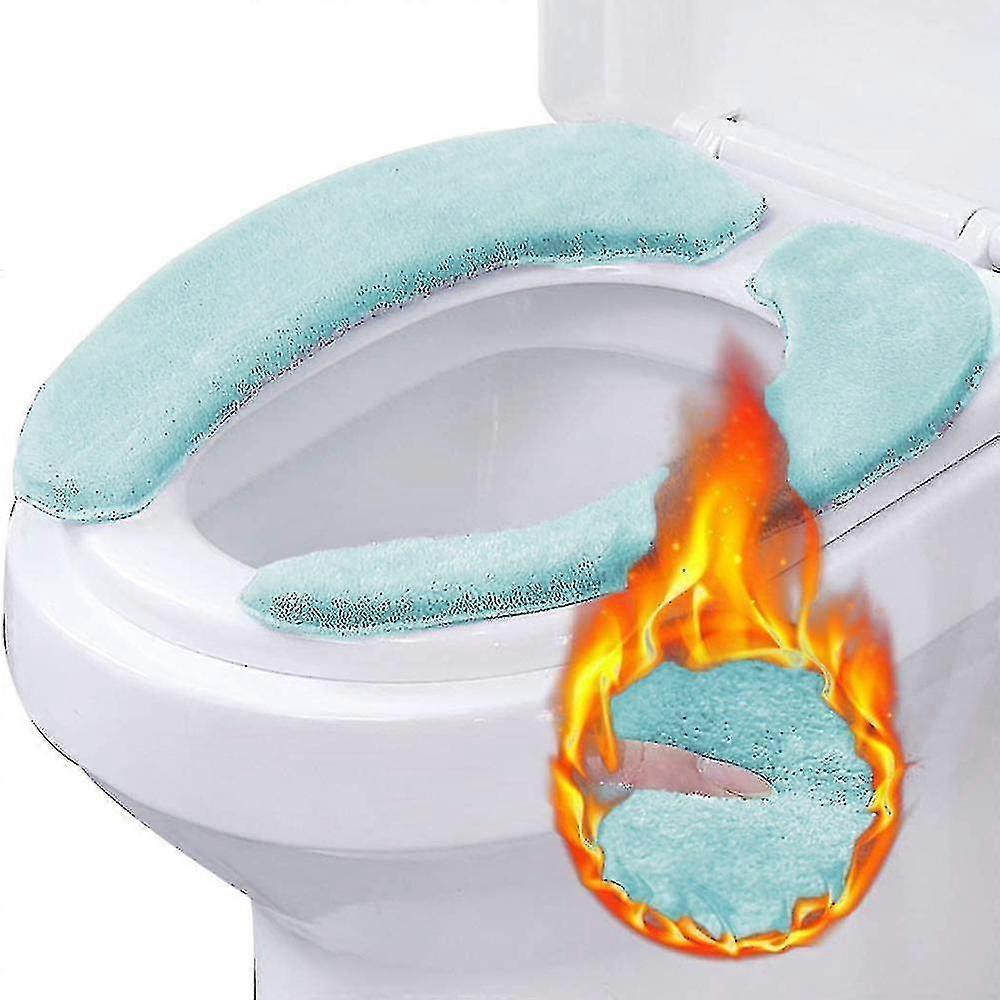 1 זוג כרית מושב אסלה, כיסוי כרית למבוגרים מרופד עבה חם רך