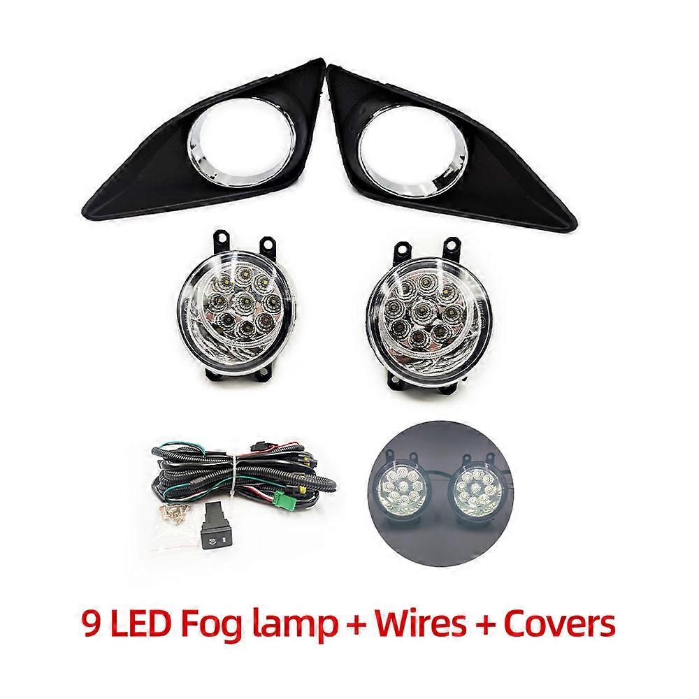 1 Set For Toyota Corolla 2008 2009 2010 Led Fog Lights Fog Lamp Assembly Fog Light Cover Grill Headlight Foglights Frame Frames