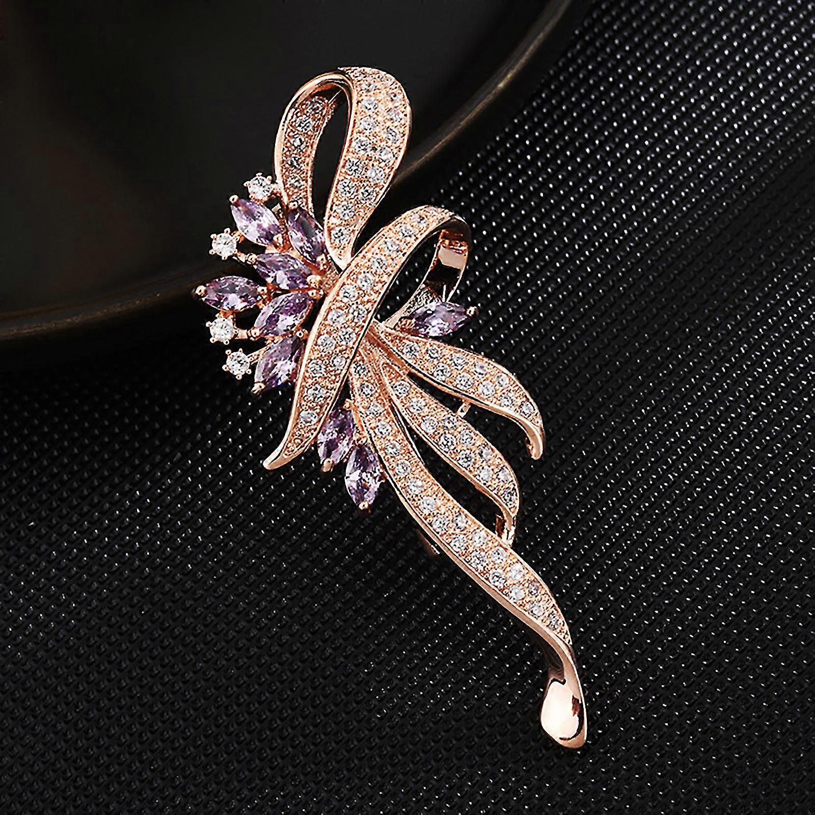 Jewellery Light Luxury Zircon Brooch Buckle Pin Brooch Coat Western Assembly Jewelry