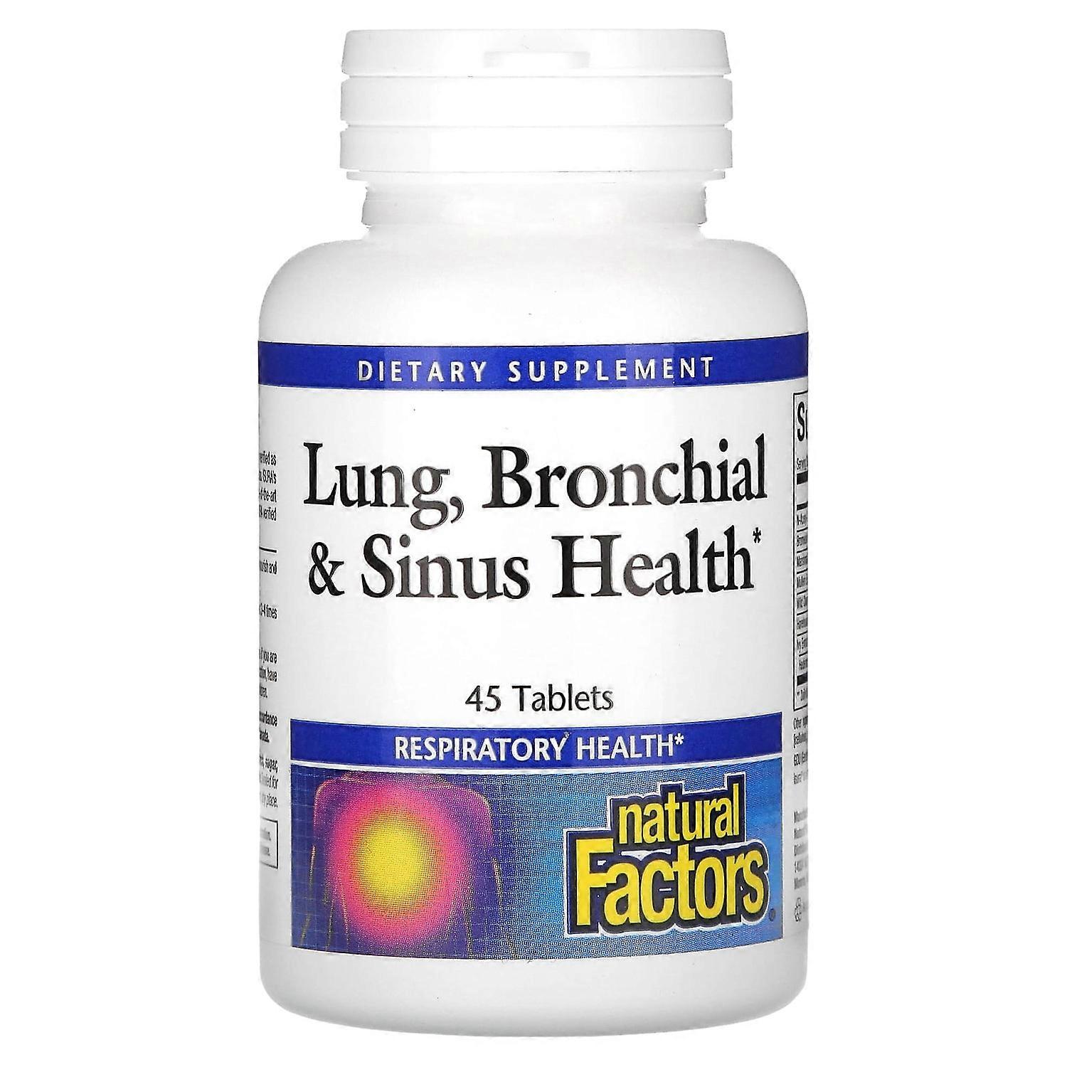 Natural Factors, Lung, Bronchial & Sinus Health, 45 Tablets