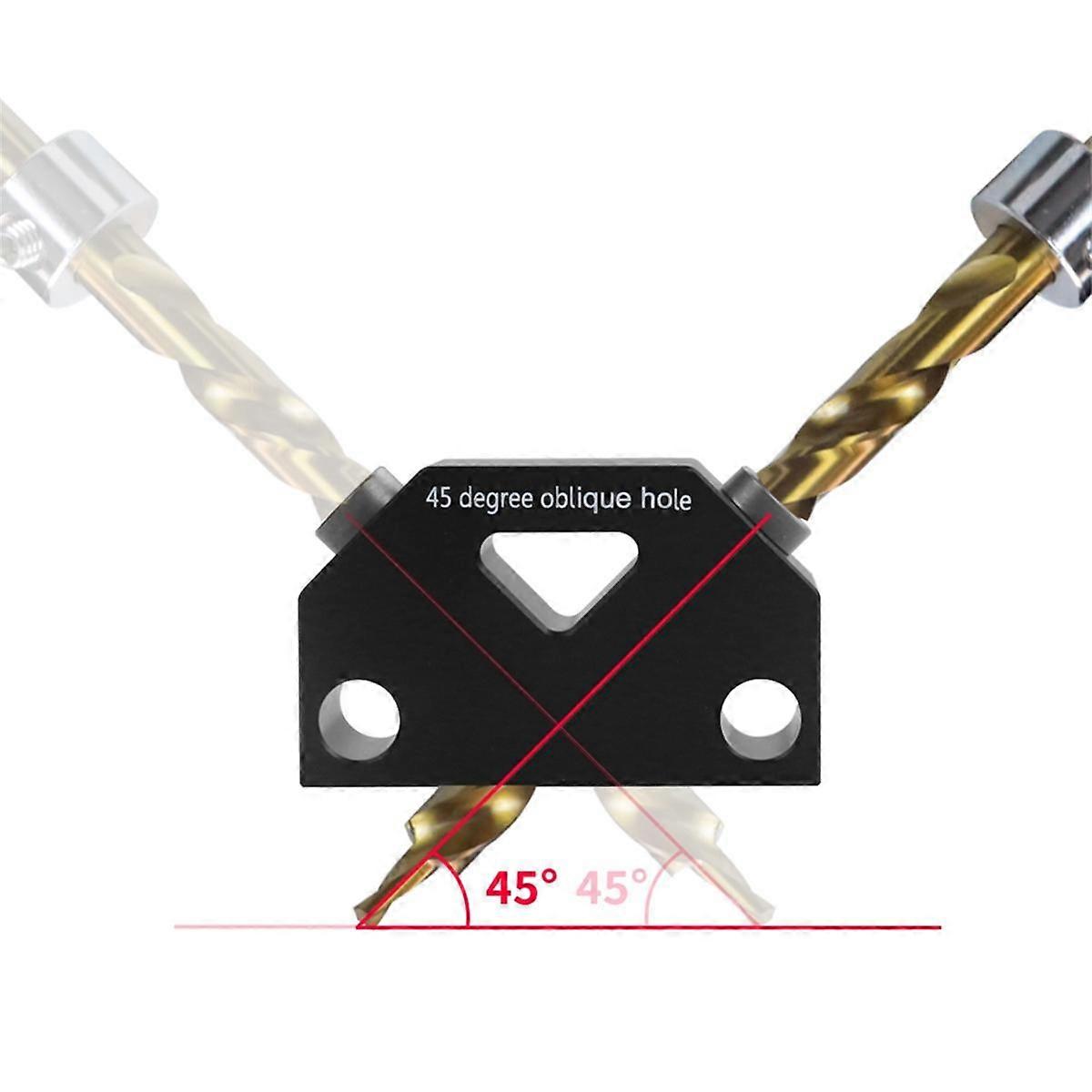 Pocket Hole Jig Kit-45 Punch Locator Angle Woodworking Tool Hole Screw Jig Positioner Drilling Dowel Drill Guide Joiner