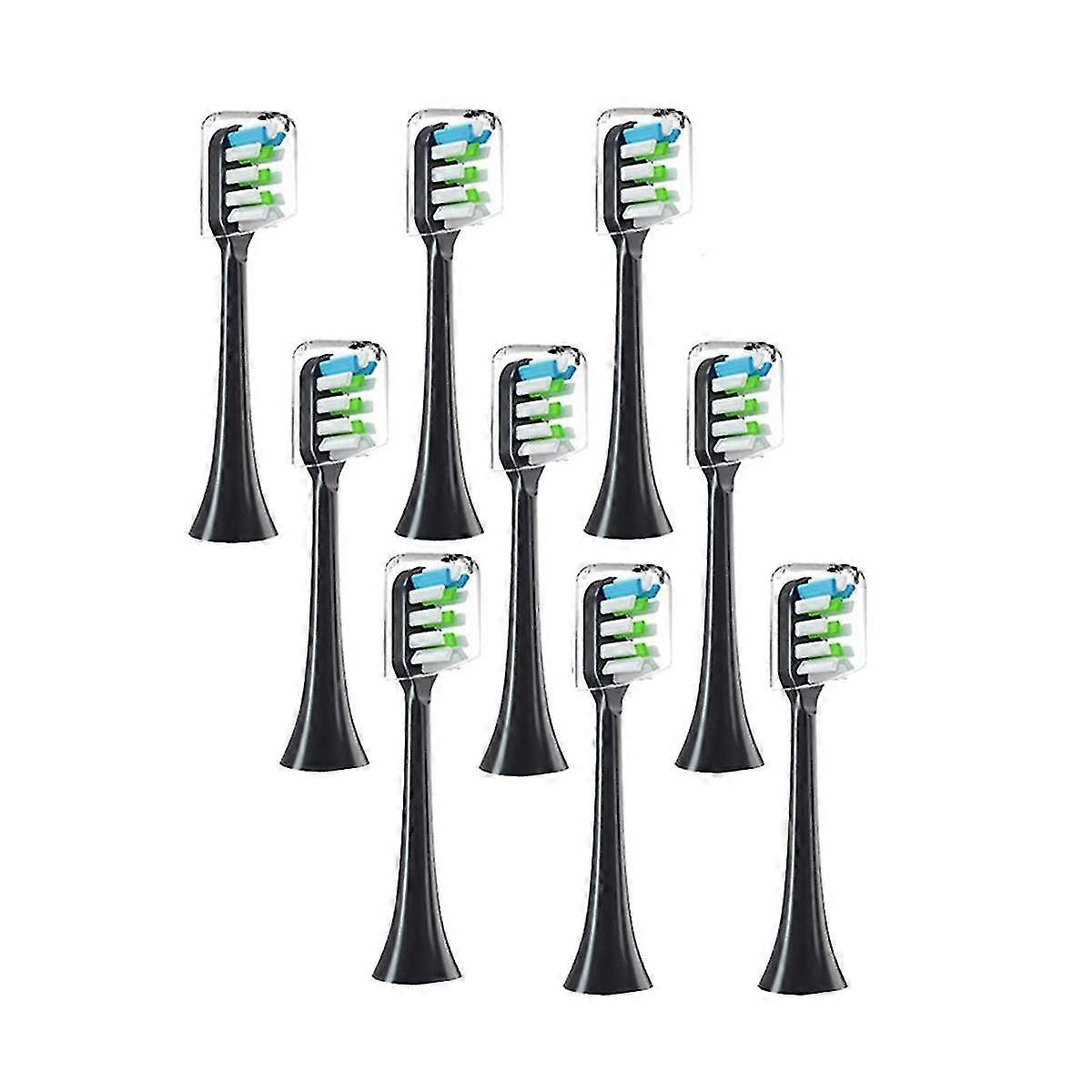 9pcs Replacement Brush Heads compatible with V1 V2 X3 X3u X5 D2 D3 Soocare Sonic Electric Toothbrush Head Soft