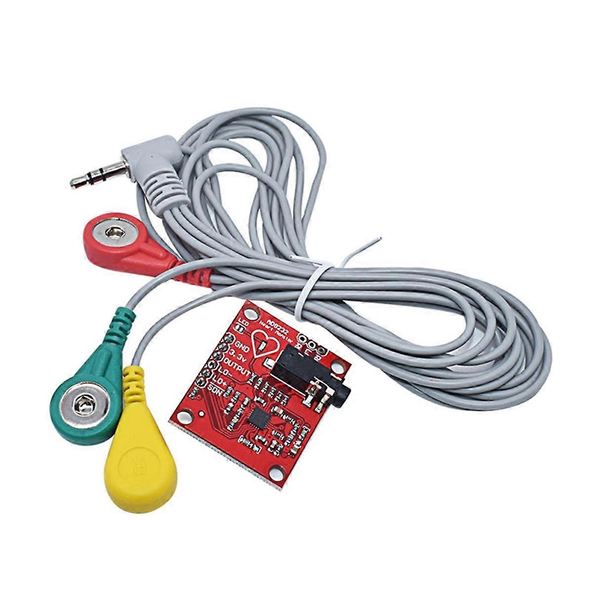 AD8232 ECG Measurement Pulse Heart Rate Monitor Sensor Module Pulse Heart ECG Kit for