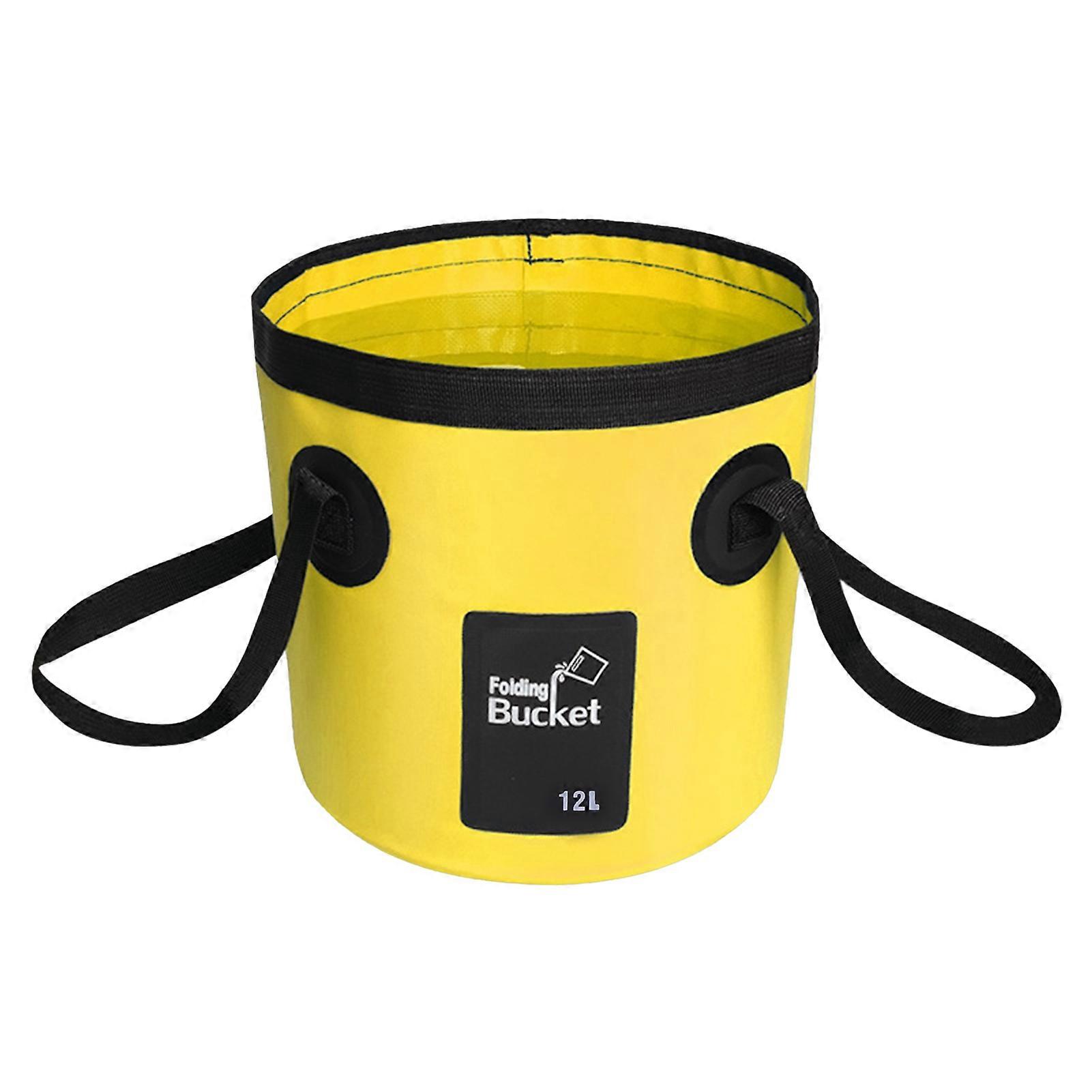 12/20L Outdoor Camping Foldable Bucket with Portable Handle Waterproof Multifunctional Car Washing Fishing Collapsible Water Storage Pail