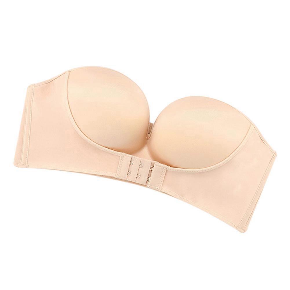 Strapless Front Buckle Bra Wirefree Push Up Non Slip Invisible Women Bra Underwear