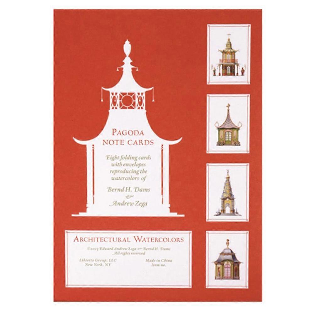 Christian Lacroix AW Pagodas Design Folio Premium Quality Note Card (Red)