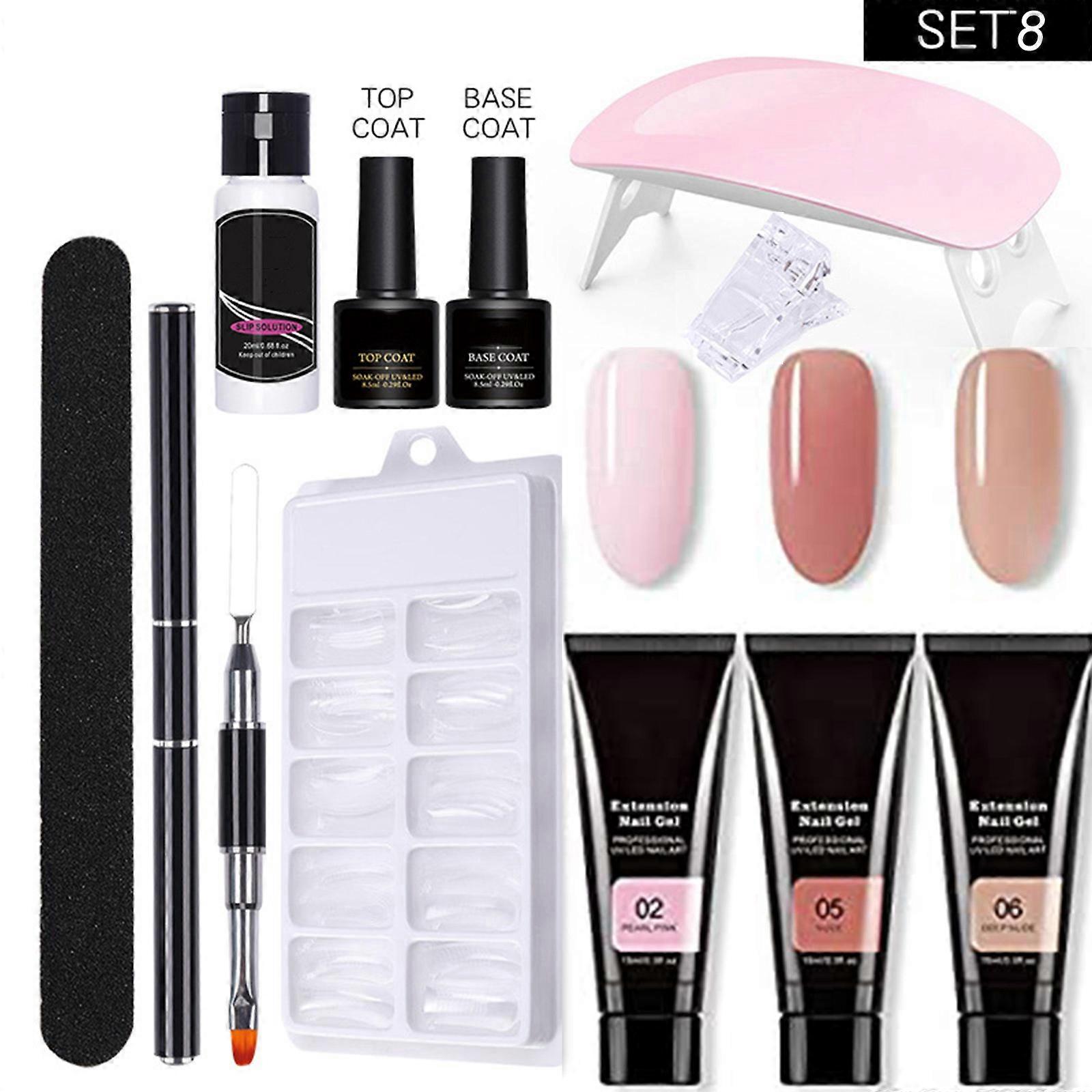 150ML Nail Extension Set with 15 ml x 7 Colours Suitable for Beginners