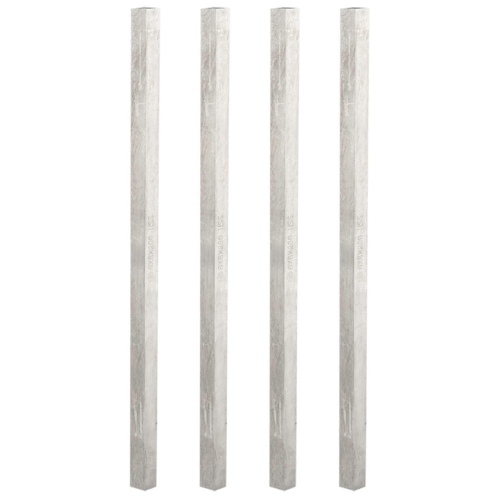 4 pcs CNC Lathe HSS Square Cutting Tool Bits Bar 8mm x 8mm x 200mm Gray