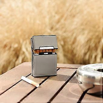 Cigarette Case Aluminum For Whole Package Cigarettes 20 Pieces, Flip Top  Cigarette Case For Men Women And Ladies, Gray