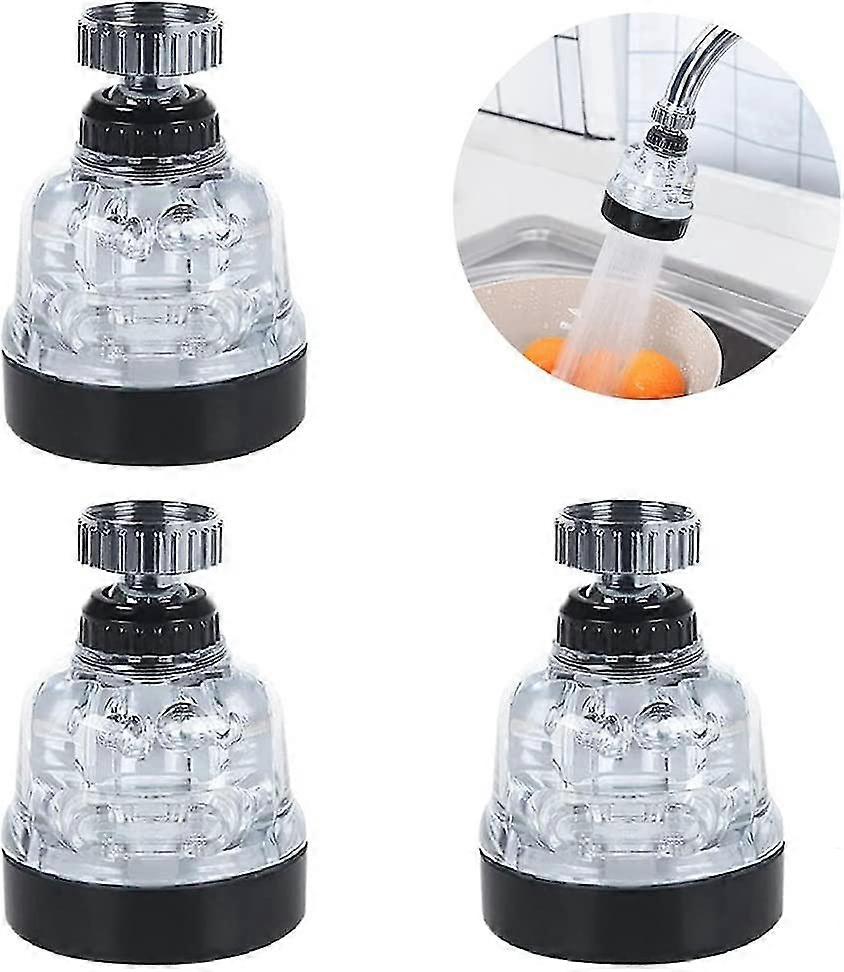 3 Pieces 360 Swivel Aerator Tap, Rotary Nozzle Filter, Booster Anti Splash Filter Tap