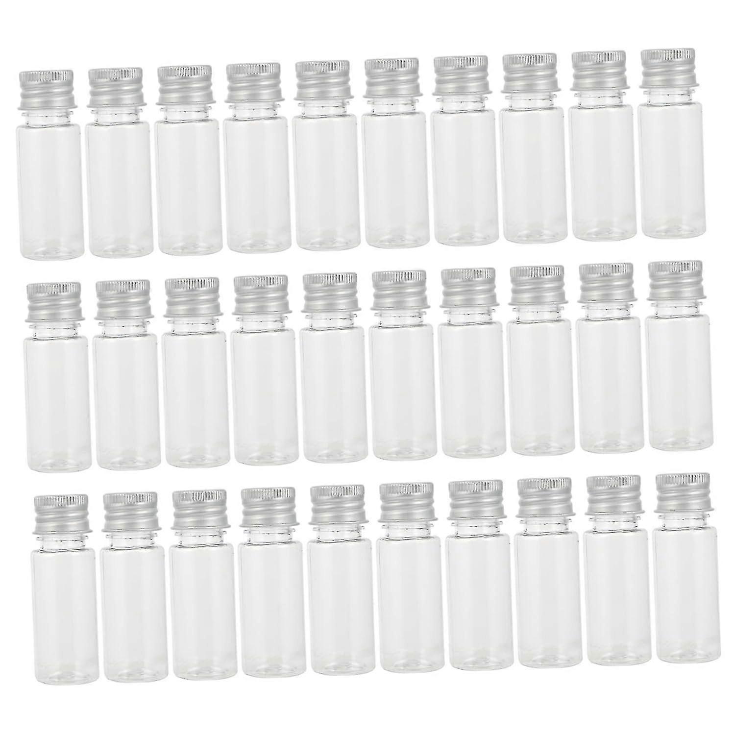 50pcs Clear Glass Bottles with Screw Aluminum Caps 10ml Bottles
