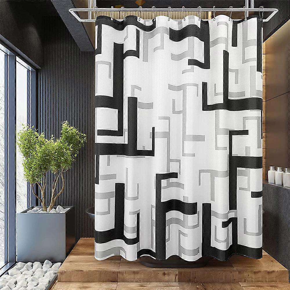 1pc Modern Geometric Shower Curtain180*180cm