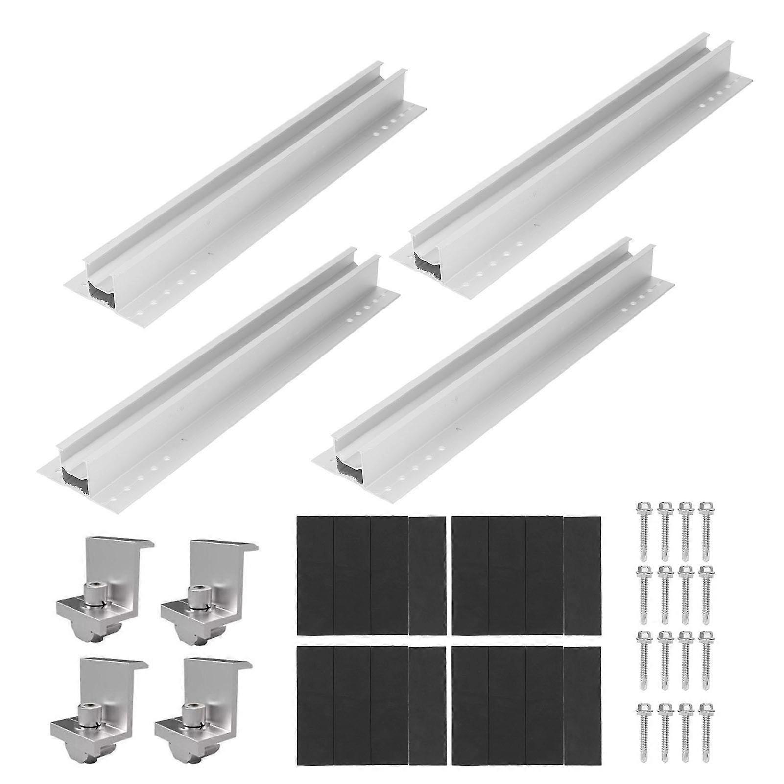 Monteringsfäste för solpaneler, aluminiumlegering, fast fixering av solpanel PV-monteringsställ