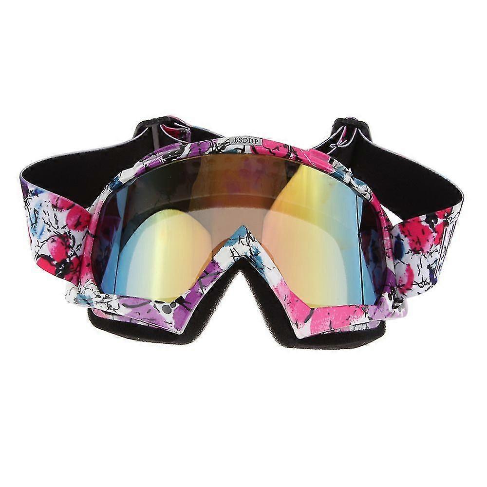 Anti Fog Motorcycle Atv Mountain Bike Racing Glasses Goggles A011 White Mirror