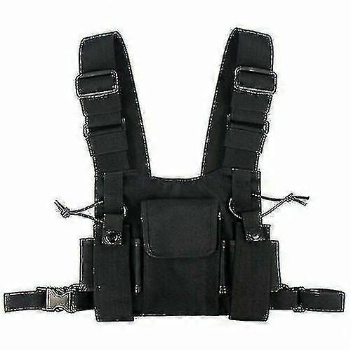 Handheld Radios Chest Radio Harness Chest Face Pack Pouch Vest Rigging Case For 2 Way Radio Walkie Talkie