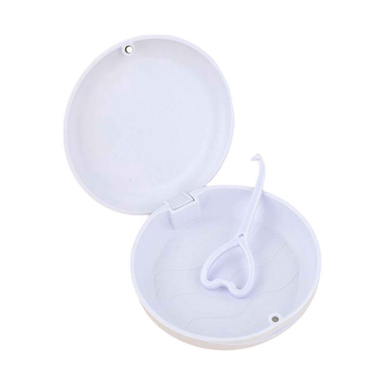 Portable Retainer Case Oral Organizer Durable Dentures Storage Boxes white