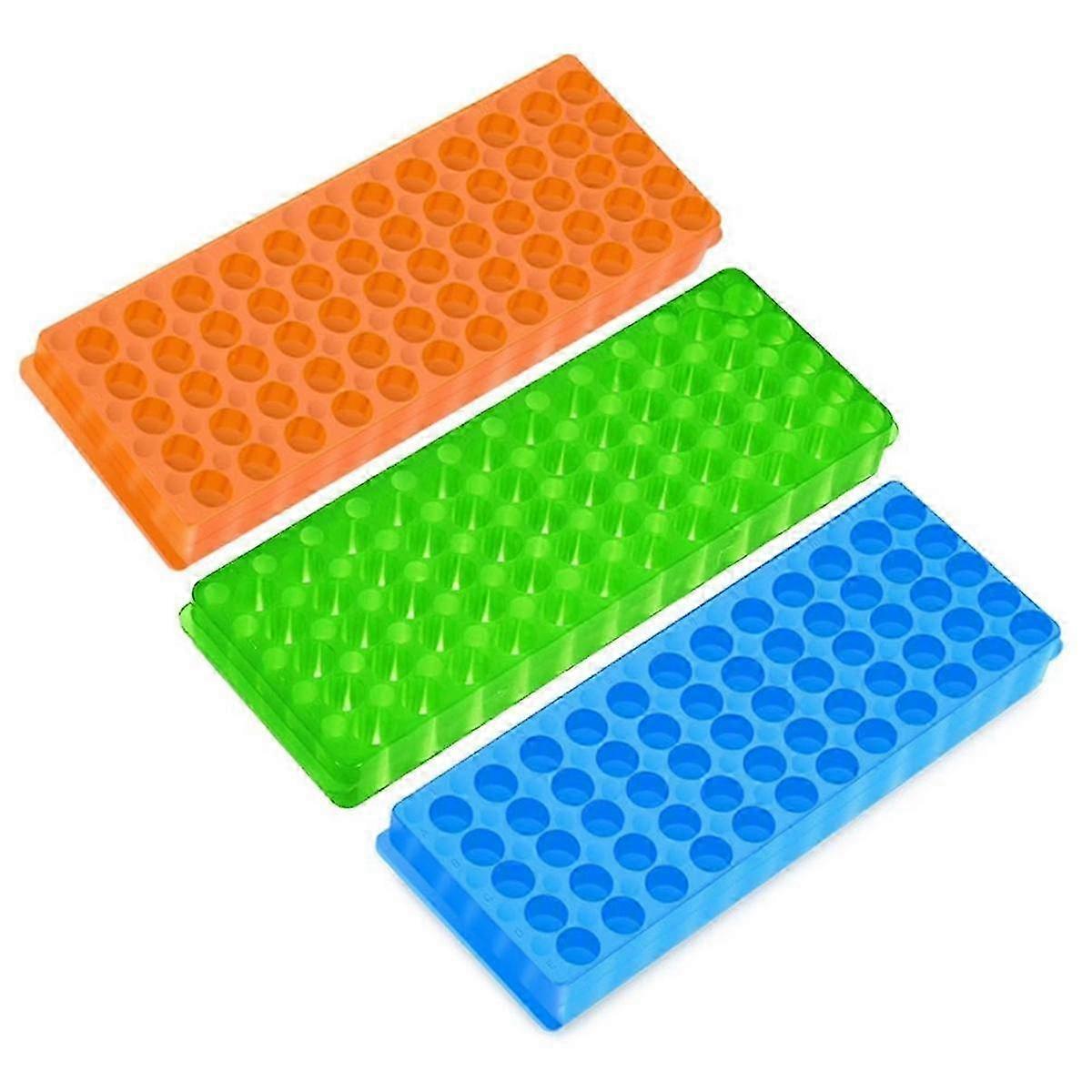 Supporto per tubi centrifughi a piastra bifacciale da 3 pezzi per tubi centrifughi da 0,5 ml a 2 ml, 60 fori