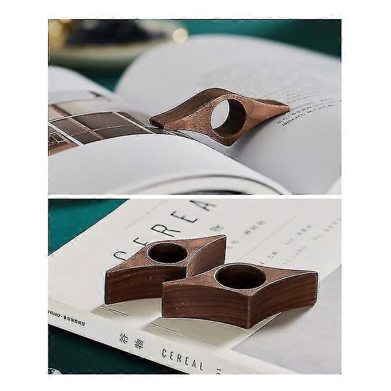 Thumb Book Page Holder Solid Wood Thumb Novel Reading Ring For Reader Book Lover