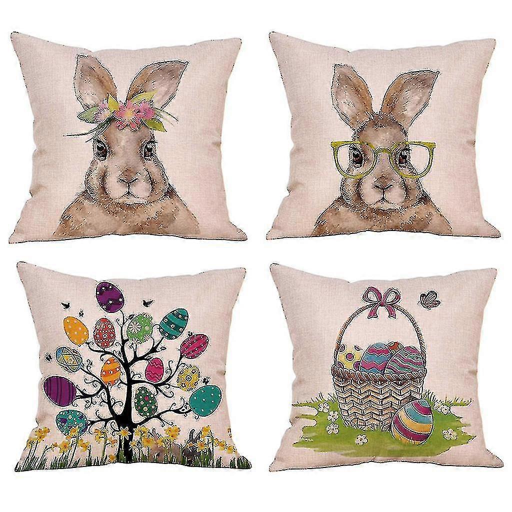 4pcs Eggs Throw Covers Tree Home R