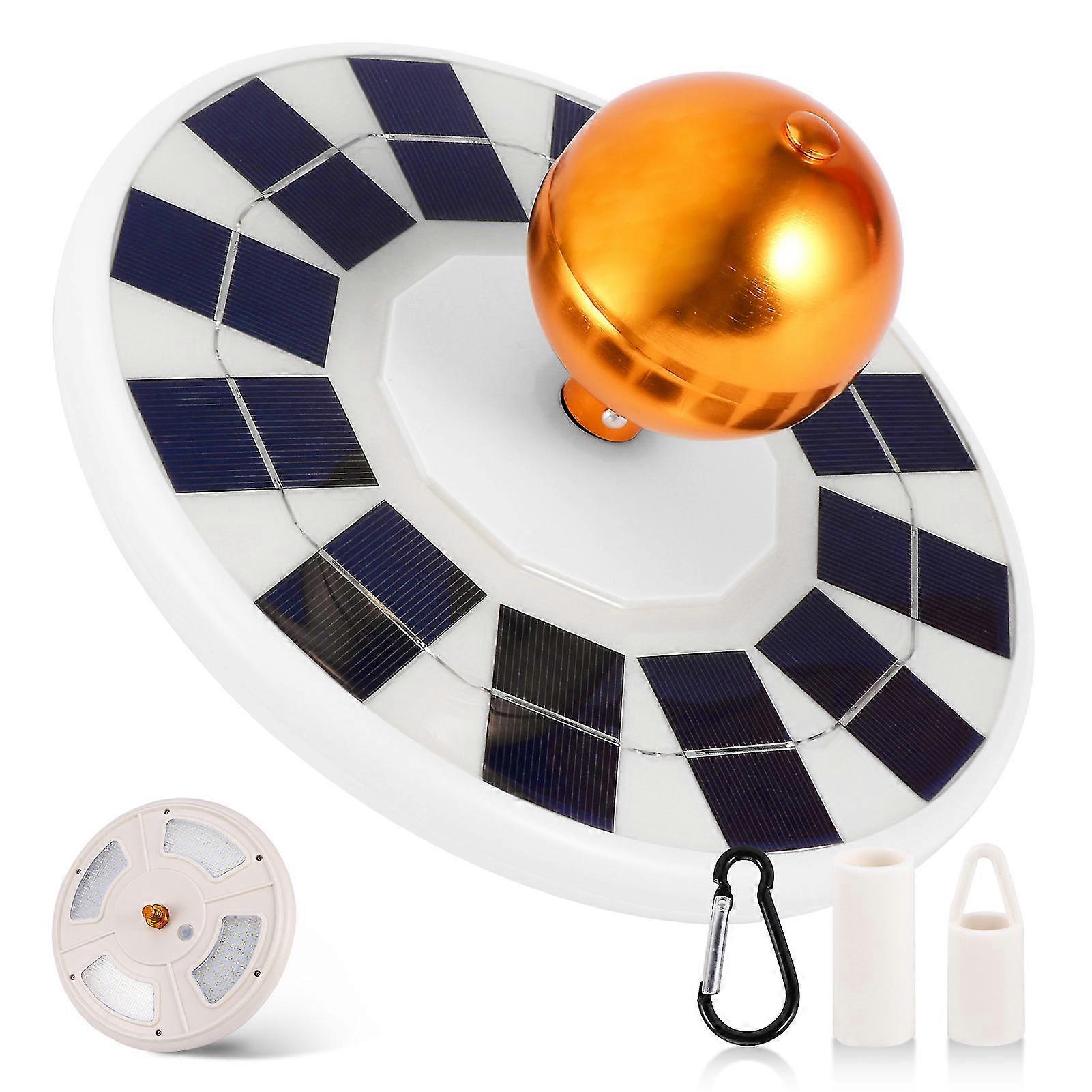 Solar Powered Spindles Outdoor Waterproof Flag Pole Light Adjustable Brightness