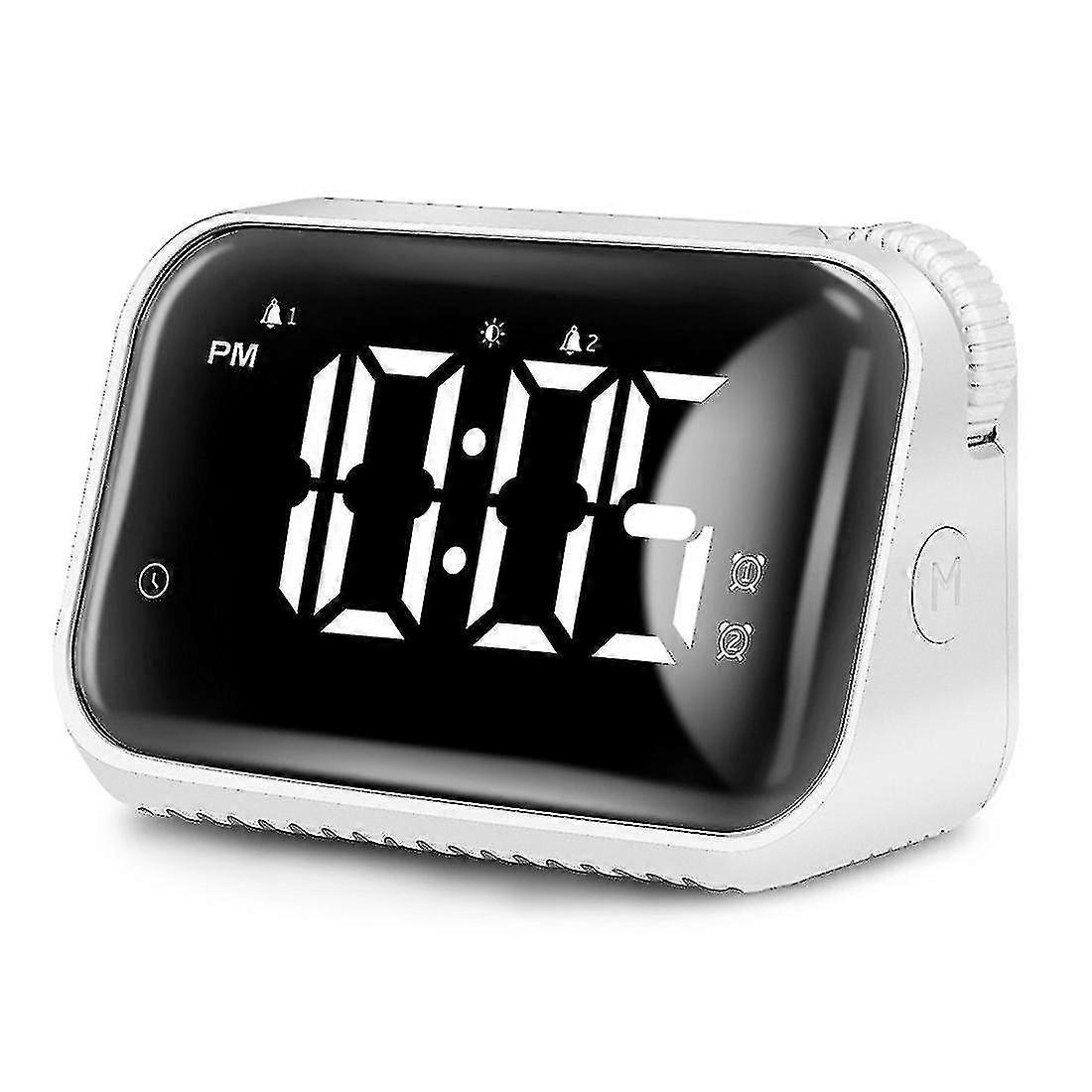 Alarm Clock Led Music Digital Clock Time Temperature 5 Levels Brightness Humidity Display Usb Recha