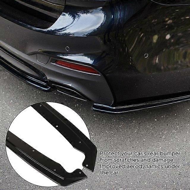 Glossy Balck Rear Bumper Side Splitters Flaps for 5 Series G30 G31 M Sport 20172022