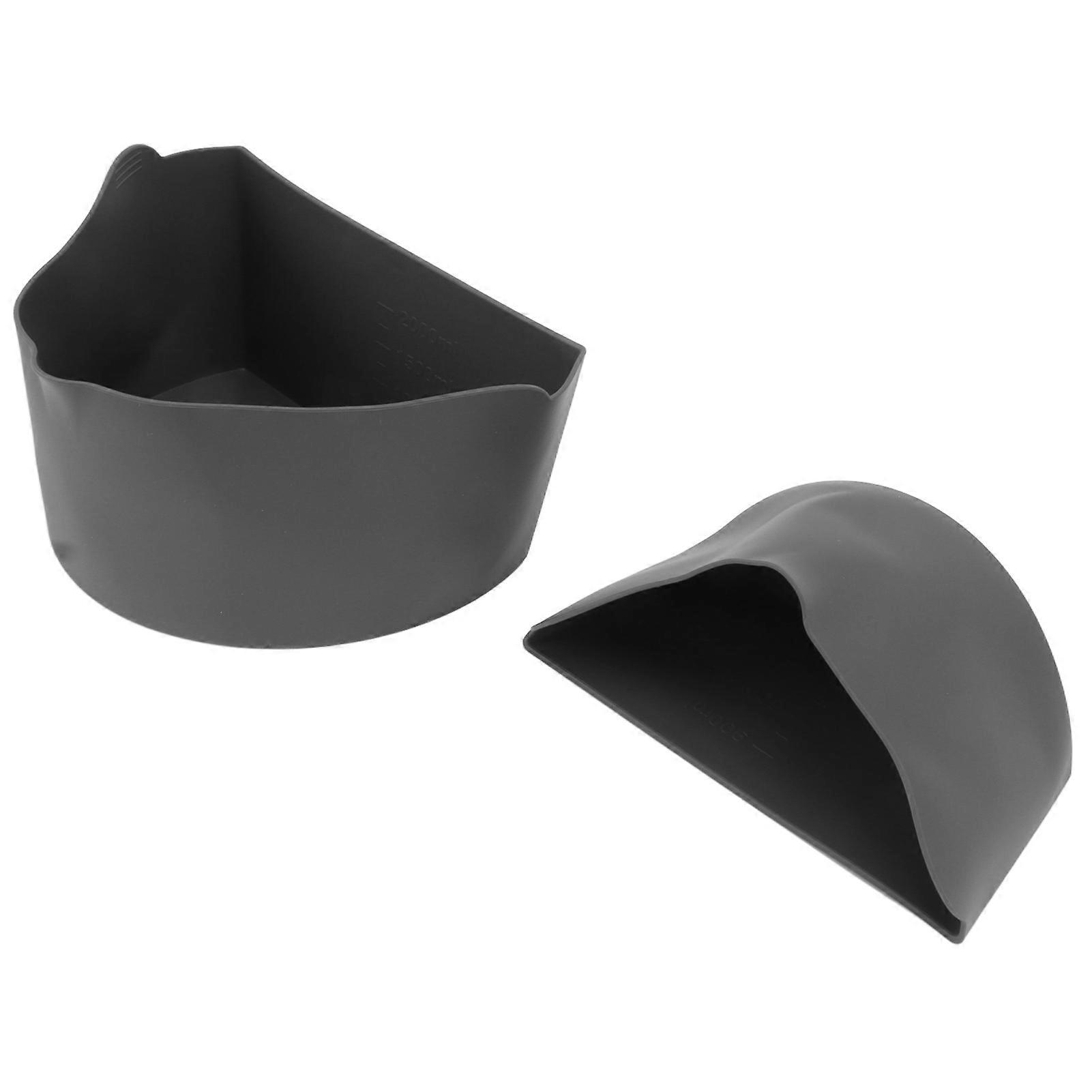Food Grade Silicone 2 in 1 Slow Cooker Divider Liner with Lift Handle for 6 Quart Pot - Gray