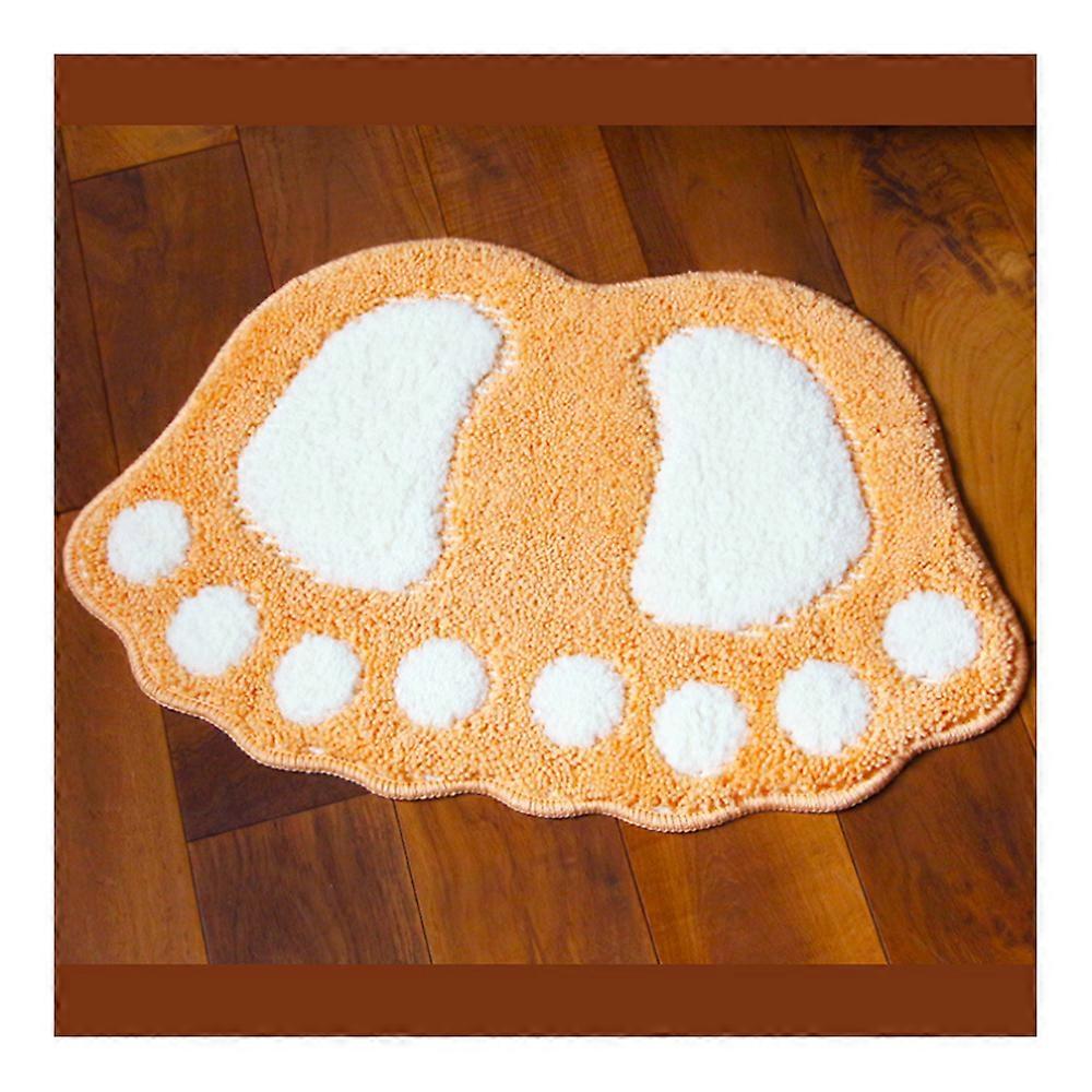 Cute flocking foot door anti-slip mat