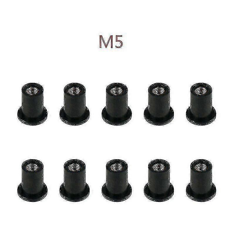 10pcs Universal Motorcycle M4/m5/m6 Rubber Well Nuts Windshield Fairing Cowl