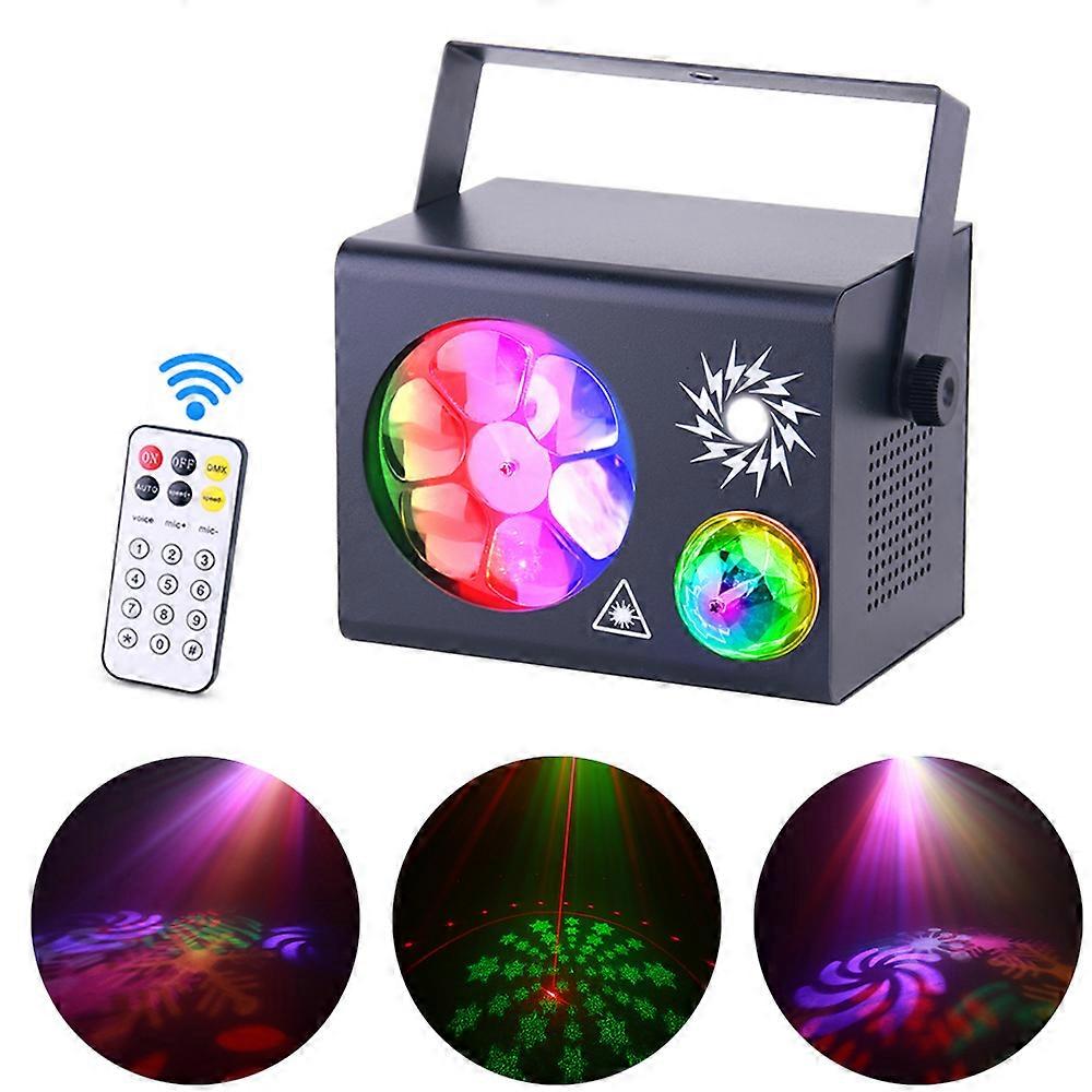 Gobo Beam 4IN1 RGB LED Magic Ball Strobe 16 Red Green Laser Patterns Projector DMX Stage Lighting Effect Disco DJ Bar Lighting
