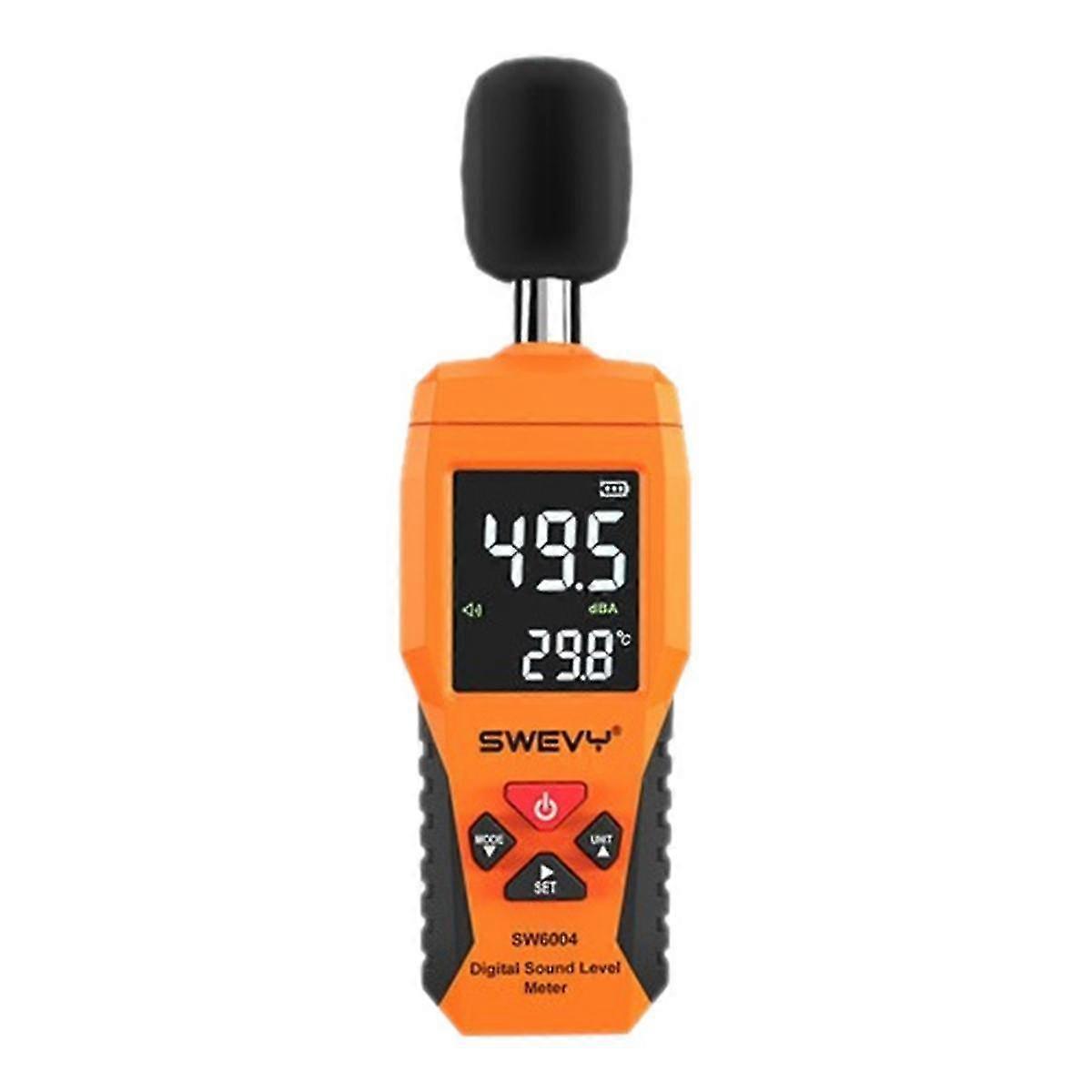Digital Decibel Meter, Adjustable Measurement Range From 30dB to 130dB, Fast Response, Large Backlit LCD Display