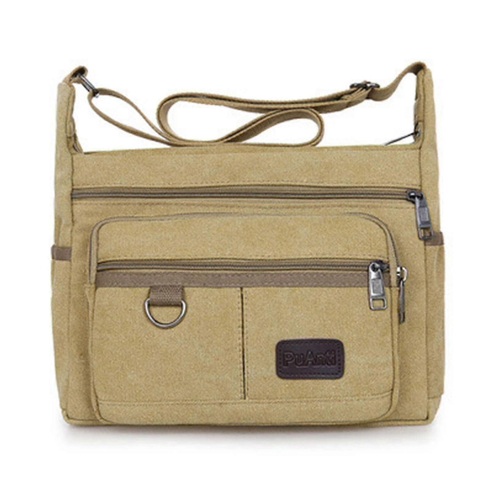 メンズ用キャンバスバッグ、小さなキャンバスクロスボディバッグ、ティーンズスクールサッチェル、レディーストラベルショルダーバッグ