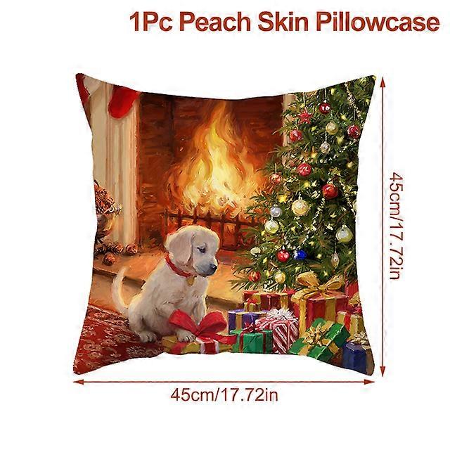 Snowman Christmas Cushion Cover Merry Christmas Decorations for Home 2023 Cristmas Sofa Decor Navidad Xmas Gifts New Year 2024