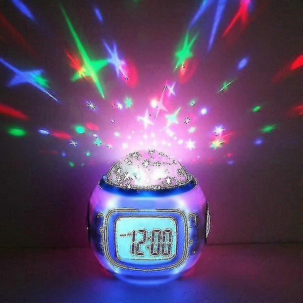 Children's Alarm Clock, Night Light Music Night Light Alarm Clock With Temperature And Date Display