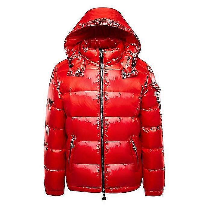 Mens Hooded Shiny Down Jacket Coats