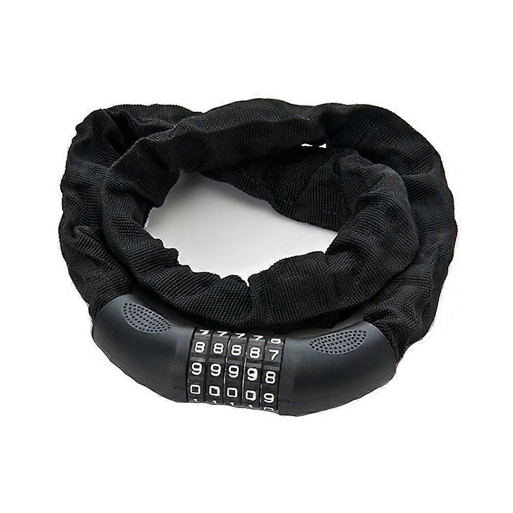 Basics Bike Lock Bike Lock with Chain and 5-Digit Combination Padlock, 58cm, Pack of 1,( Black