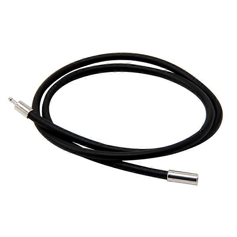 Collier en caoutchouc de 40 cm (3 mm) avec fermoir en acier inoxydable