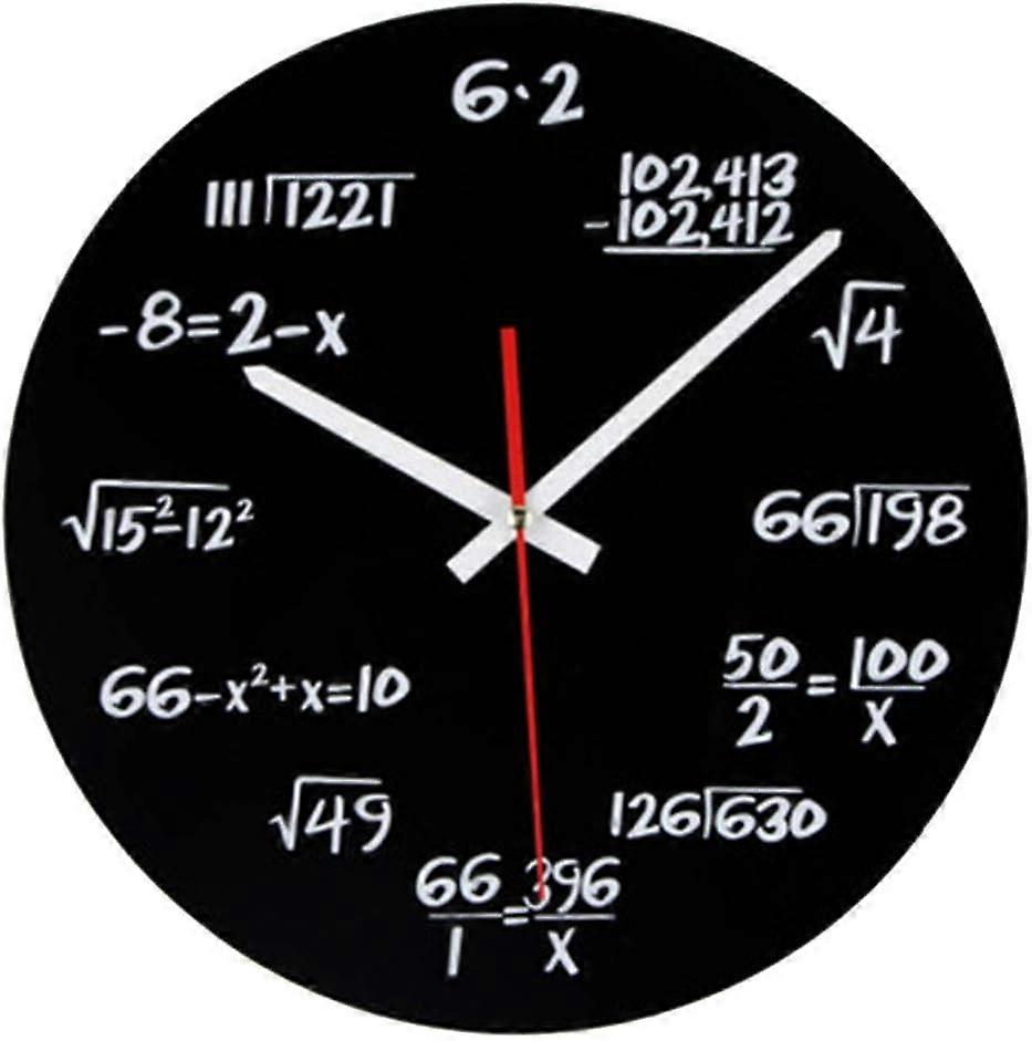 2025 New Math Wall Clock, Novelty Timelike Unique Wall Clock Math Formulas Clock, Simple Math Equation
