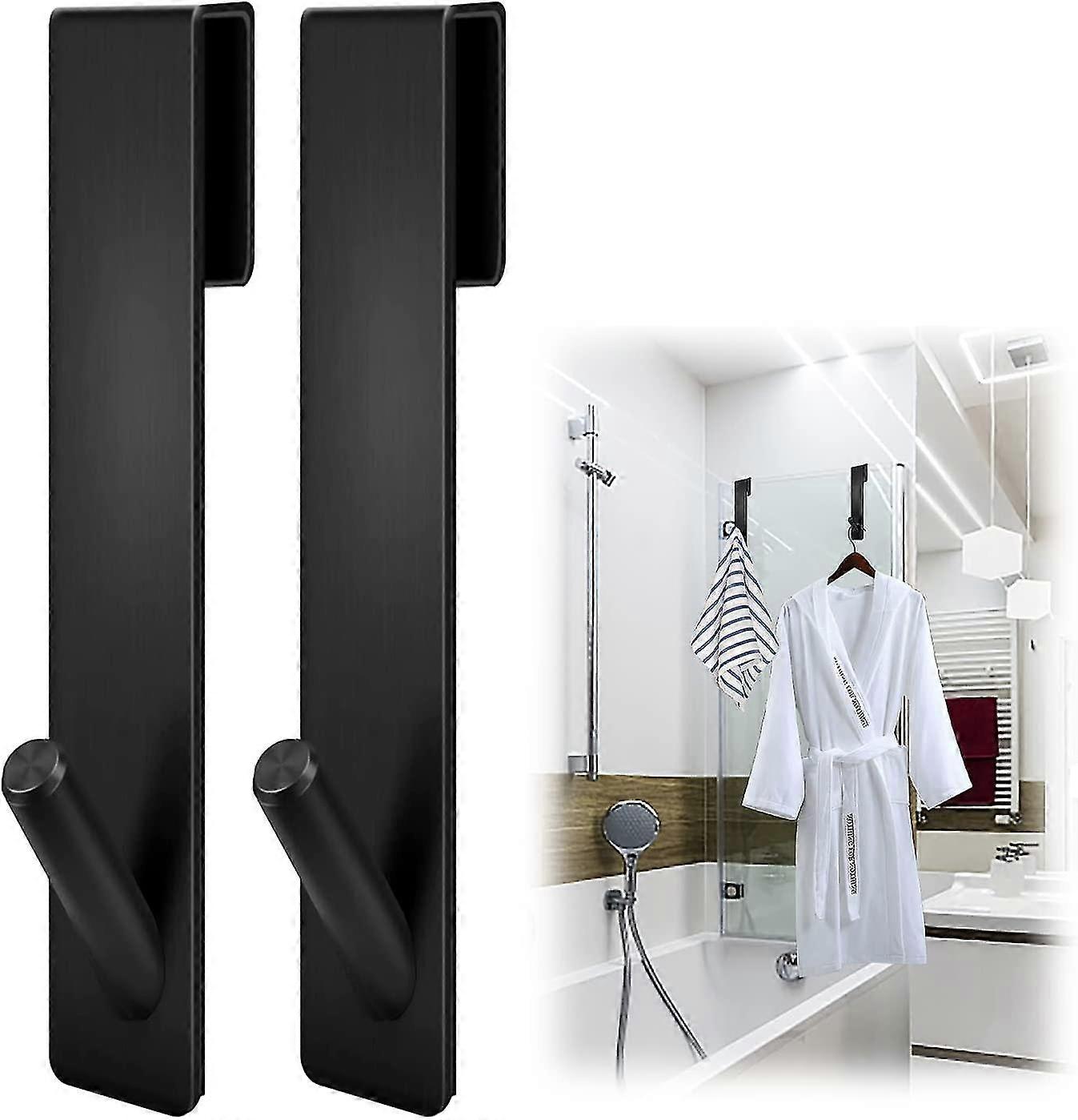Towel Hooks Shower Door Hooks For Glass Door (7 Inch Length), Over Door