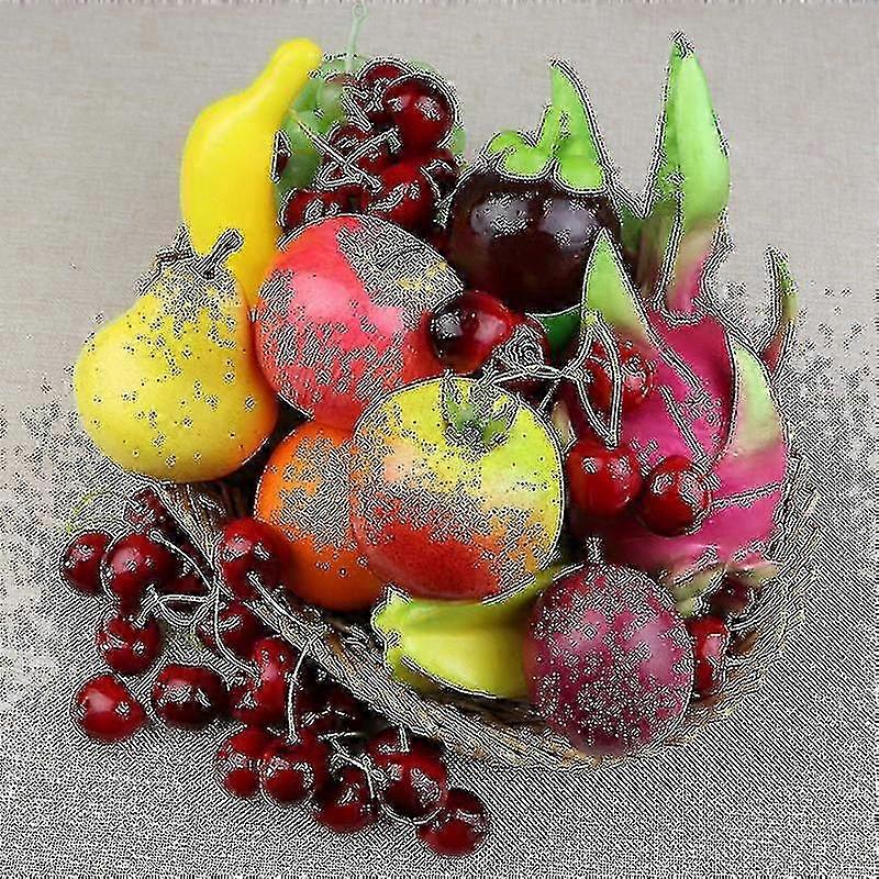 3buc fructe artificiale realiste fructe false pentru decorare