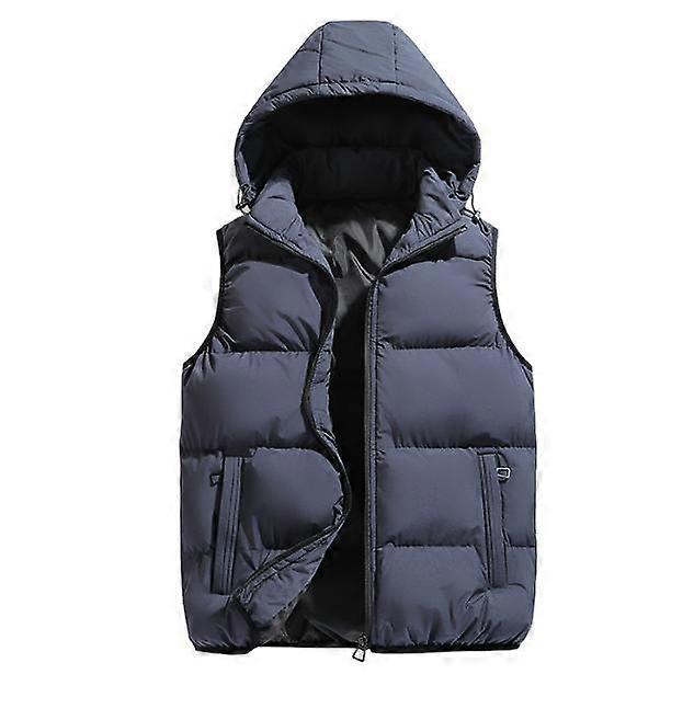 Men's Thicken Winter Vest with Removable Hood