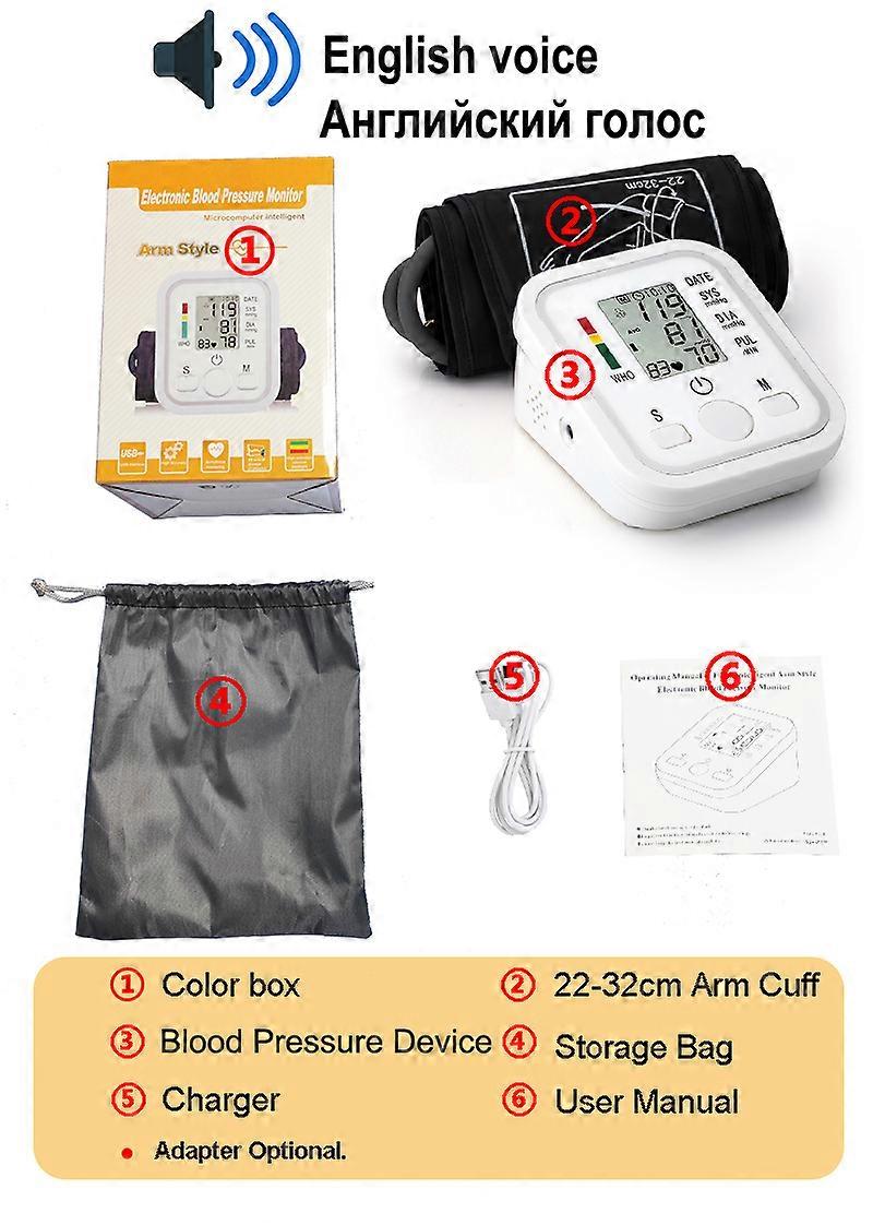 Automatically Accurately Arm Digital Blood Pressure Monitor Home Health Detector Machine Tensiometro Manmetro